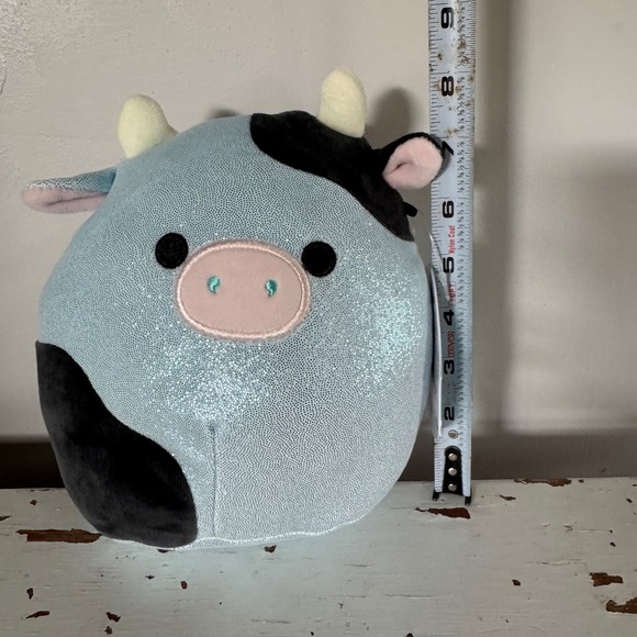 Squishmallows Cillian the Cow Plush 8 Inch Blue Spotted Stuffed Animal - Picture 2 of 4